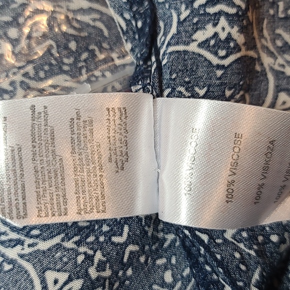 NWT Women's Dark Blue and White Viscose A-line Sleeve less Dress(Sz 6) - Picture 12 of 12